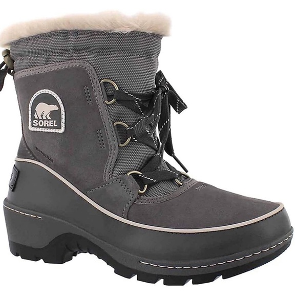 SOREL Trivoli lll Women’s Suede Waterproof Winter Boots in Quarry/Cloud Gray 6 - Picture 3 of 17